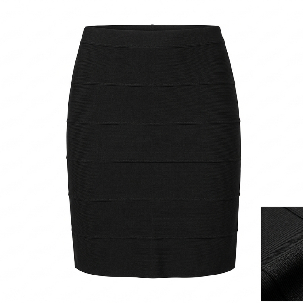 Proenza Schouler Black Tiered Bandage Mini Skirt